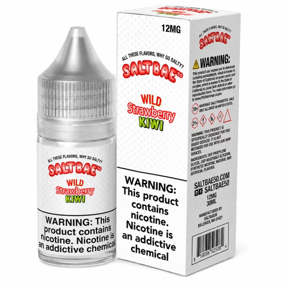 Salt Bae 50 Strawberry Kiwi Salts, 30mL with Packaging
