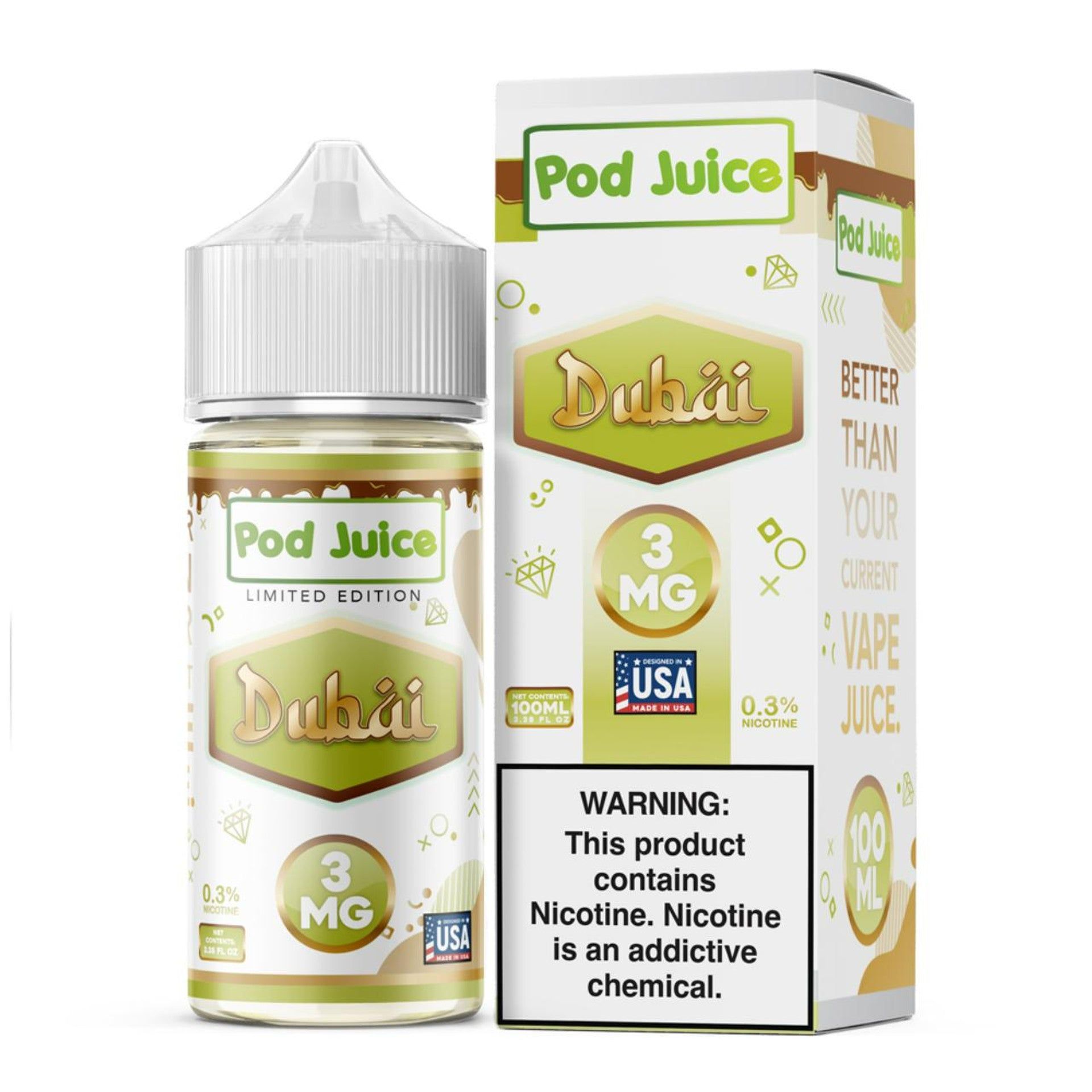 Pod Juice Series Dubai, 100mL with Packaging