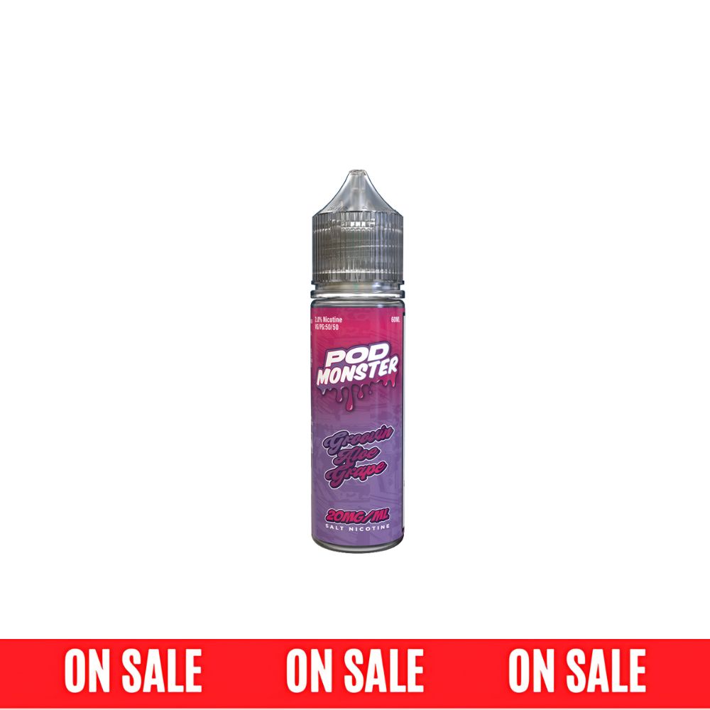 Pod Monster Series E-Liquid-Groovin Aloe Grape, 60mL