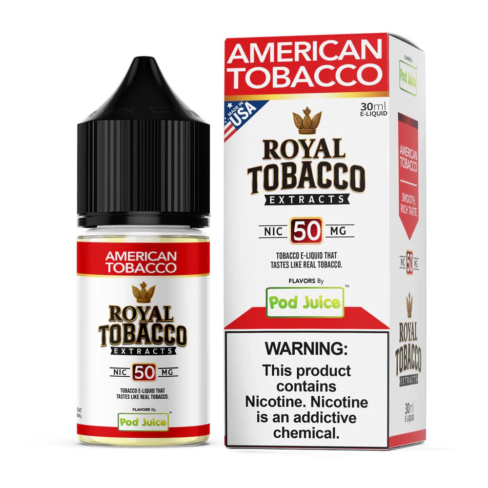 Pod Juice x Royal Tobacco Extracts - American Tobacco - Salt 30mL
