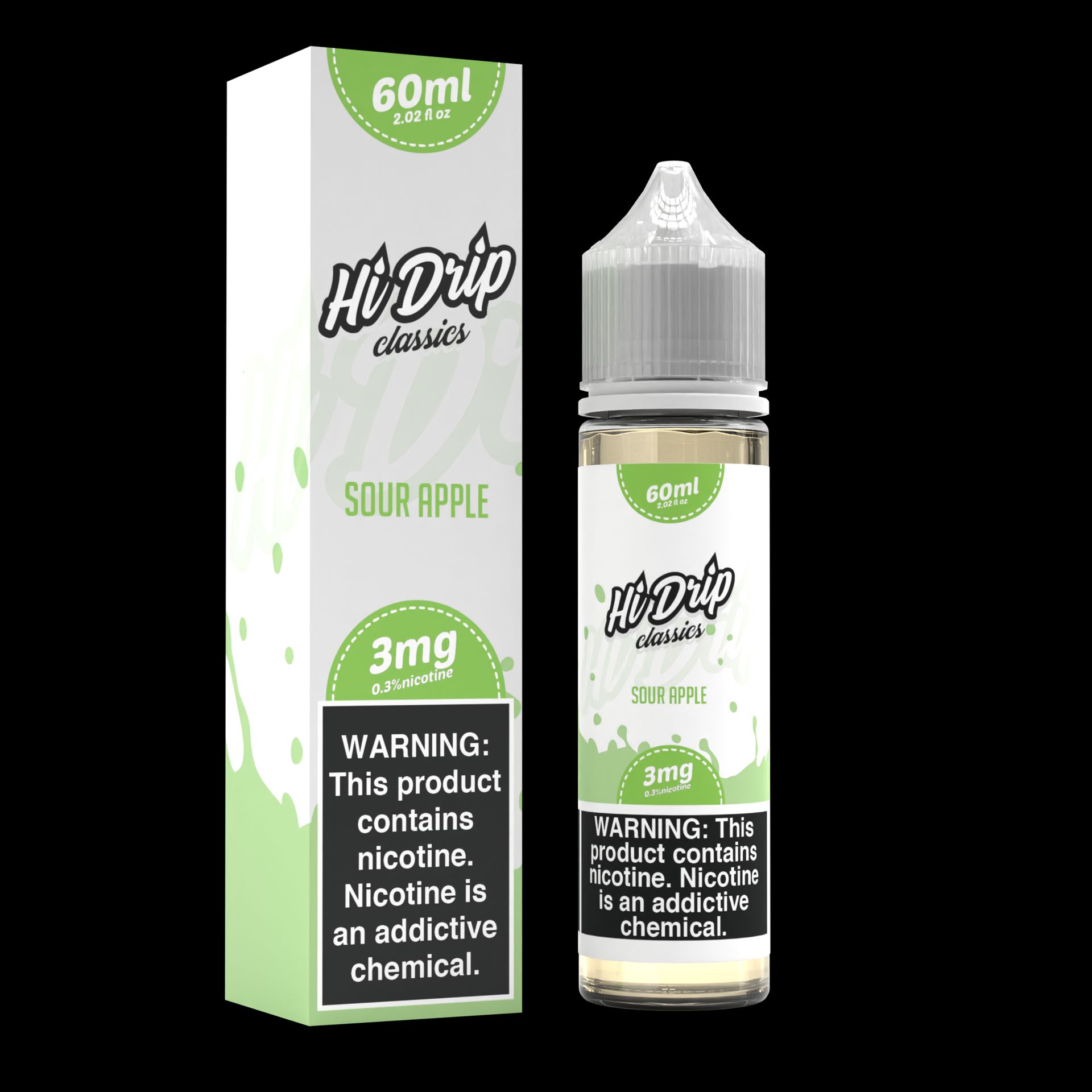Hi-Drip - Sour Apple E-Juice, 60mL with packaging