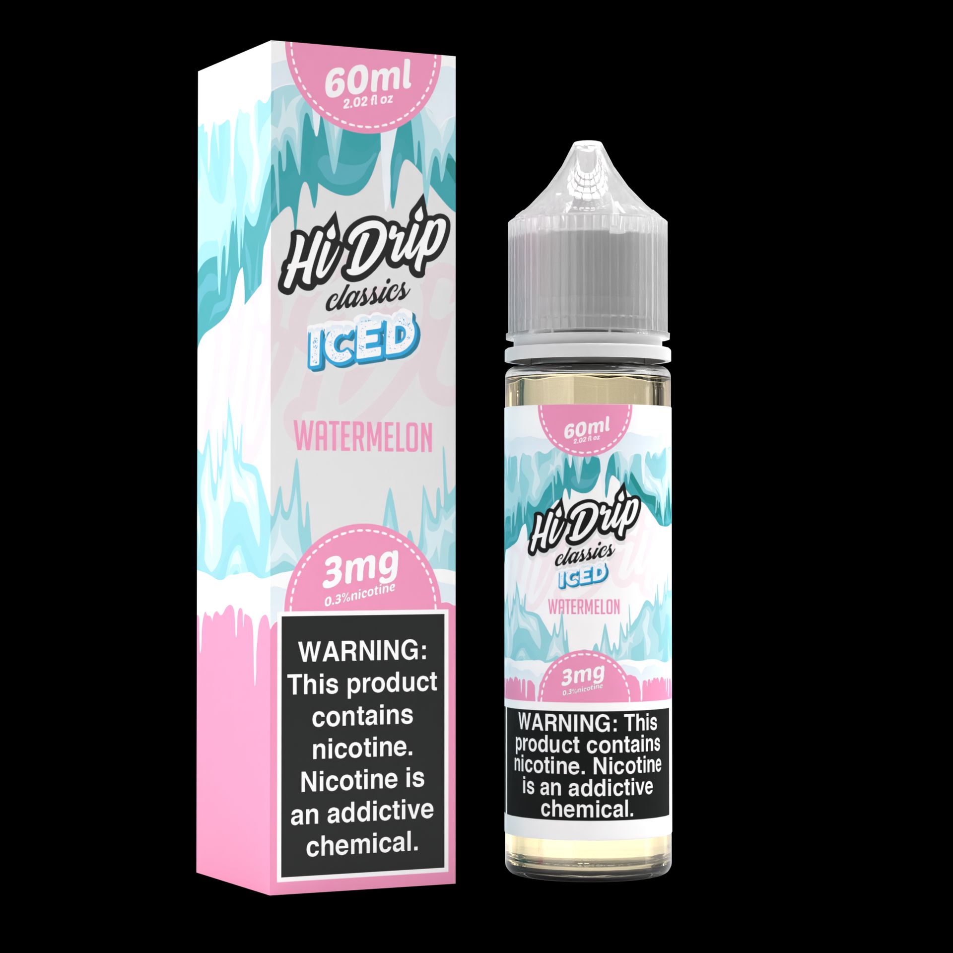 Hi-Drip - Watermelon Iced E-juice, 60mL with Packaging