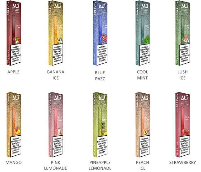 ALT Bar - 300 Puffs Disposable - 3mL 50mg - Group Photo