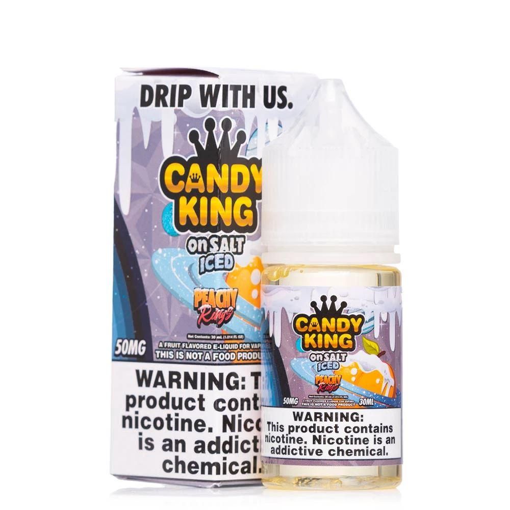 DripMore SALTS E-Liquid - Peachy Rings ICED, 30ml with Packaging
