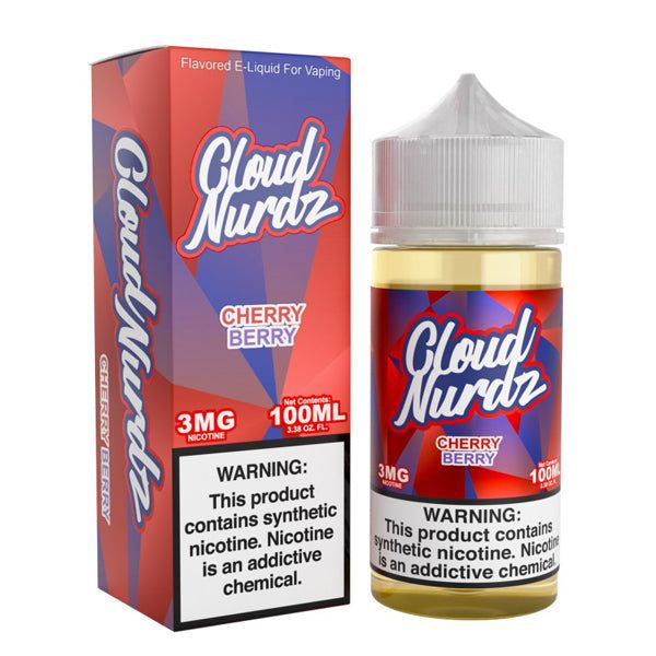 Cloud Nurdz - Cherry Berry E-Juice - 100mL with packaging