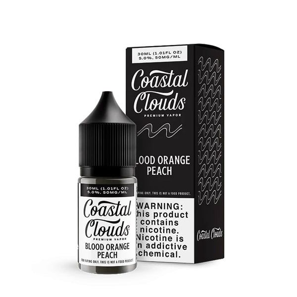 Coastal Clouds Salts-Blood Orange Peach, 30mL with packaging