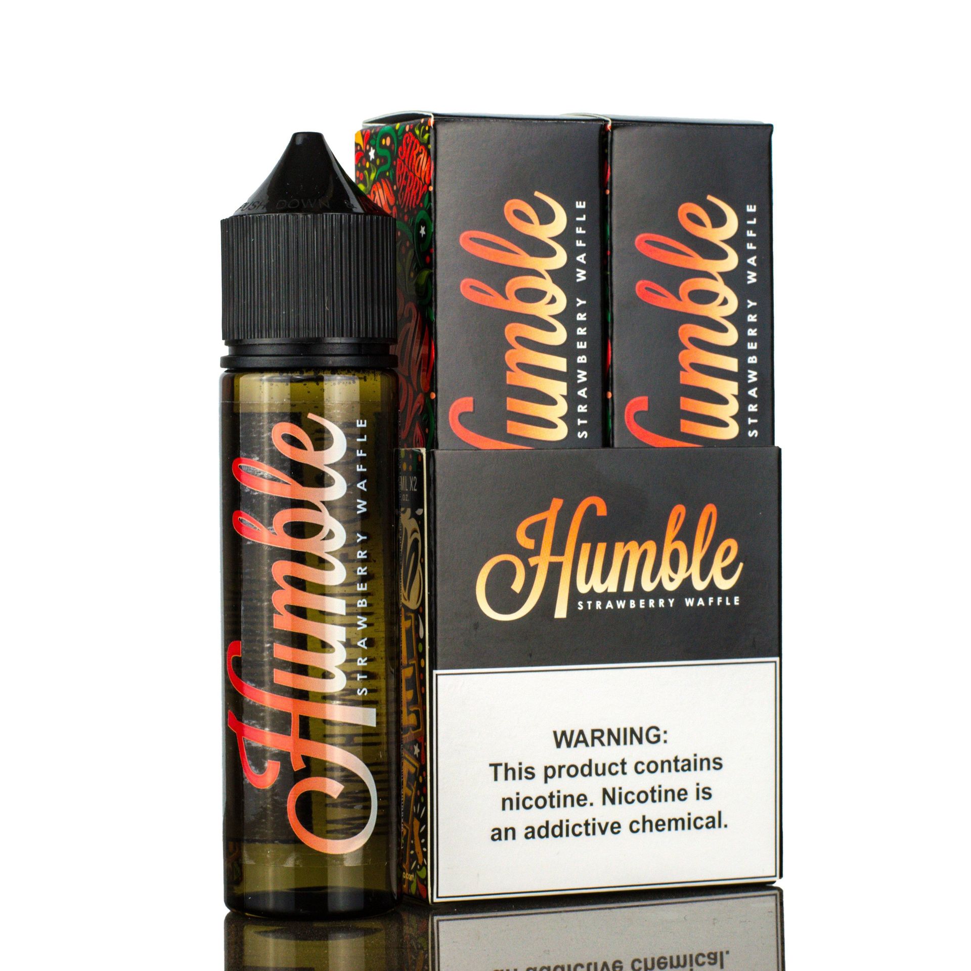 Humble Juice Co. - Strawberry Waffle E-Juice, 120mL  (60mL 2-Pack) with Packaging