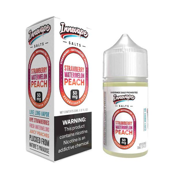 Innevape Salt Series E-Liquid | 30mL | 35mg | Salt Nic | Strawberry Watermelon Peach with packaging