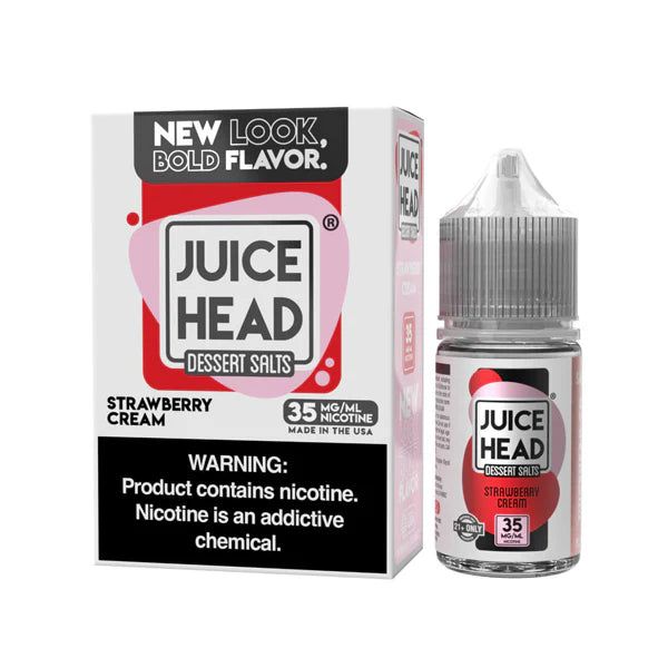 Juice Head Salts-Strawberry Cream, 30mL with Packaging