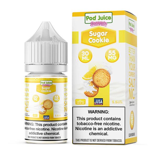 Lemon Sugar Cookie by Pod Juice Salts Series 30mL with Packaging