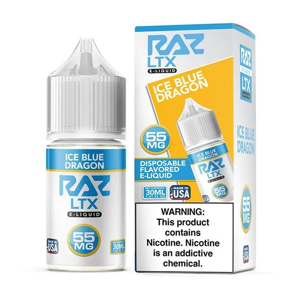 Pod Juice x RAZ Ice Blue Dragon Salts, 30mL with Packaging