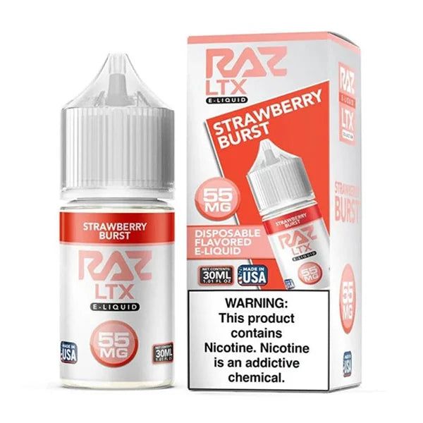 Pod Juice x RAZ Strawberry Burst Salts, 30mL with Packaging