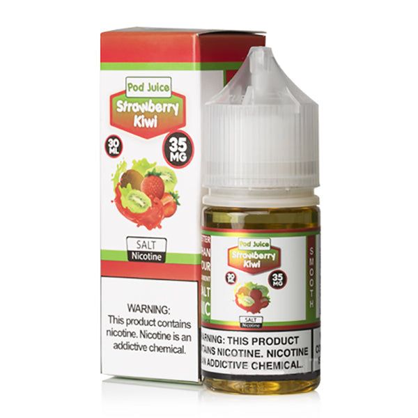 Pod Juice TFN Salt Series E-Liquid | 30mL | Salt Nic | 35mg | Strawberry Kiwi with packaging