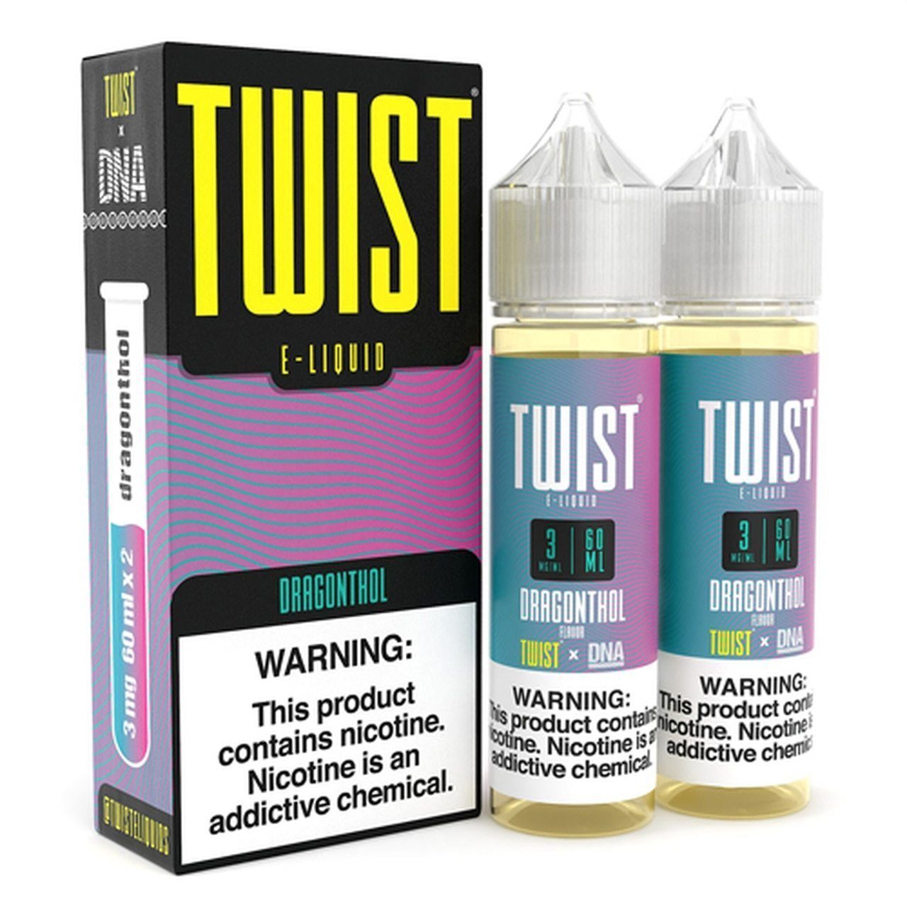 Dragonthol by Twist E-Liquids 120ml (Freebase) • 60mL 2-Pack with Packaging