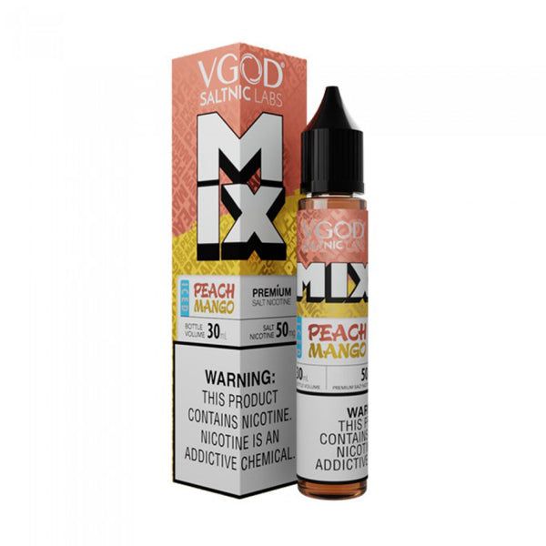 VGOD  SALTS E-Liquid - Mixed Edition Iced Peach Mango, 30mL with packaging