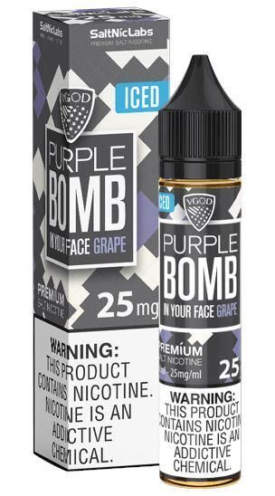 Iced Purple Bomb by VGOD Salt 30mL (Salt Nic) with Packaging