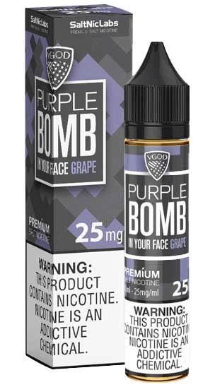 Purple Bomb by VGOD Salt 30mL (Salt Nic) with Packaging