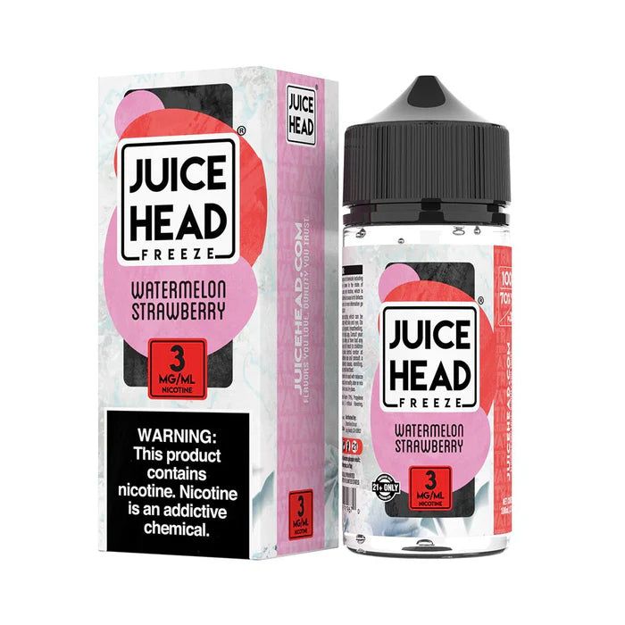 Juice Head - Watermelon Strawberry Freeze E-Juice - 100mL with packaging