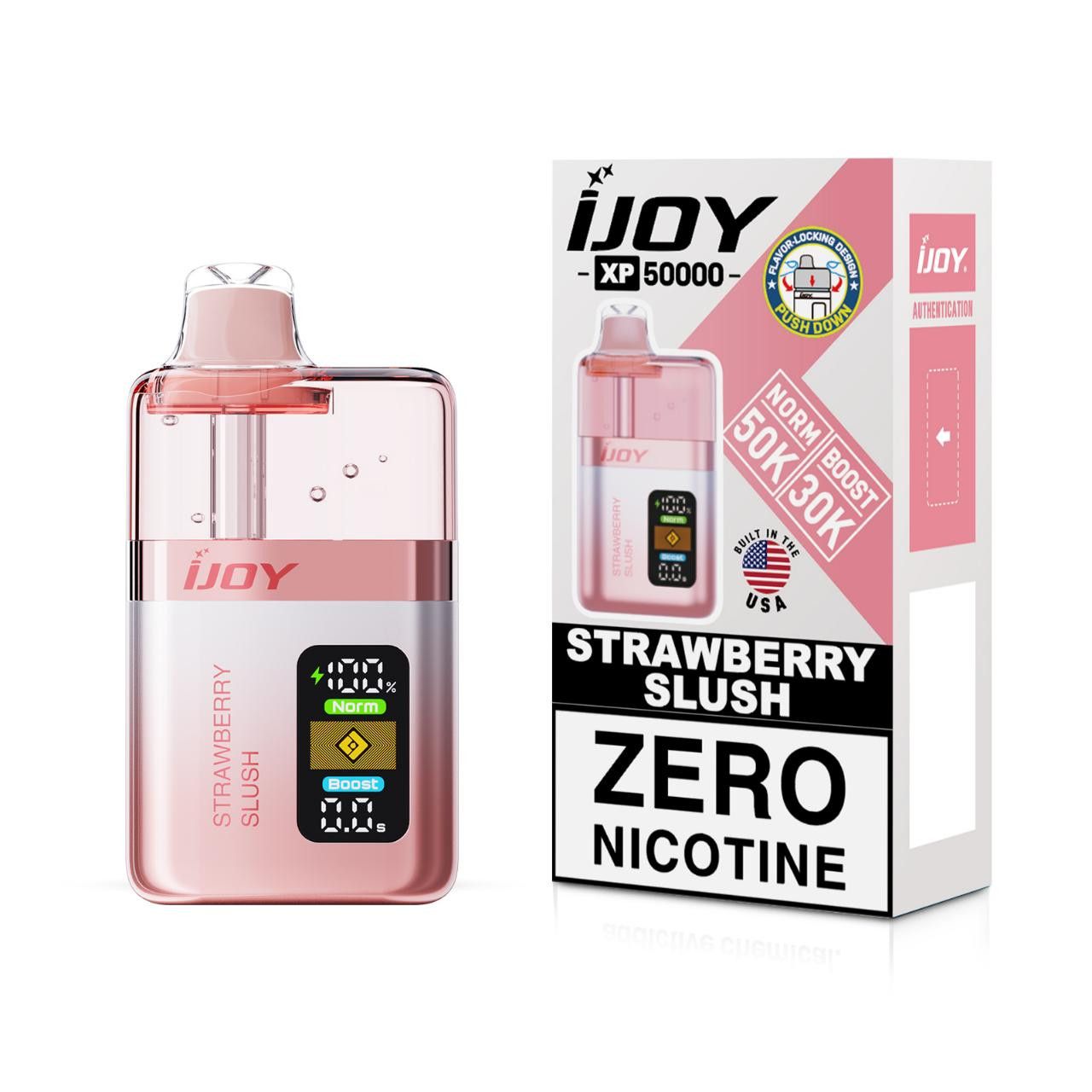 iJoy XP50000 Disposable Vape, 0% Nicotine - Strawberry Slush