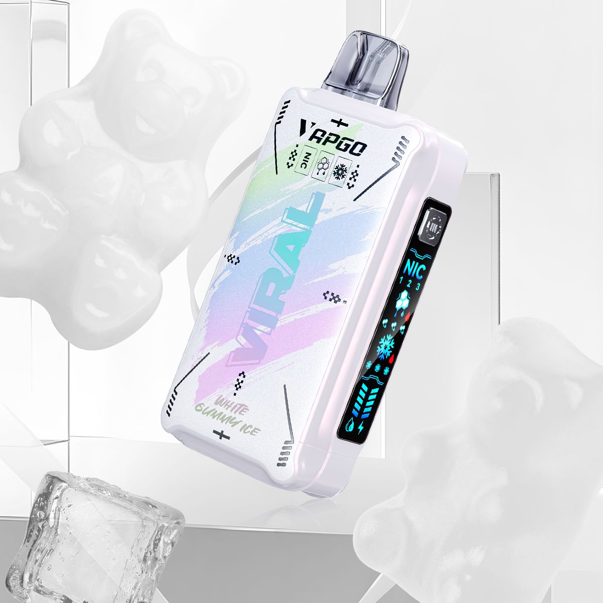 VAPGO VIRAL 50K Sweet-Ice-Nic Control Disposable Vape - White Gummy Ice