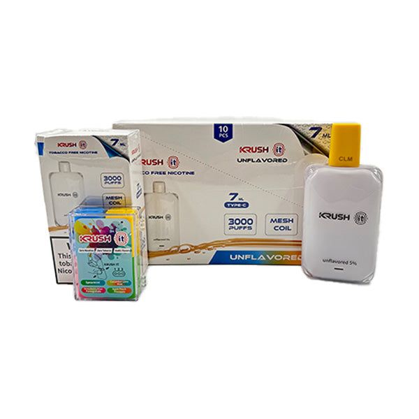 Krush It Disposable 3000 Puffs | 7mL | 5% Unflavored Kit
