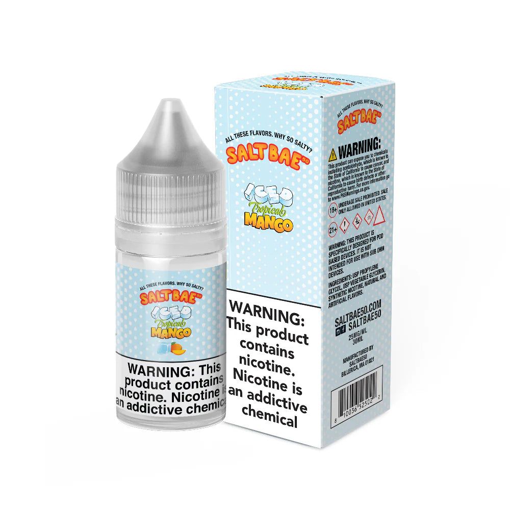 Salt Bae 50 Tropical Mango Iced Salts, 30mL with Packaging