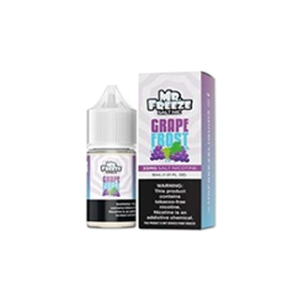 Mr. Freeze TFN Salt Series E-Liquid | 30mL | 35mg | Salt Nic | Grape Frost with Packaging