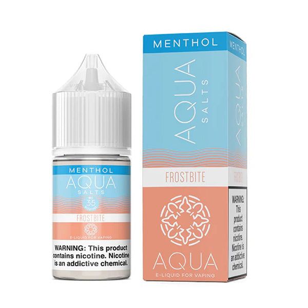 Aqua Salt Series E-Liquid | 30mL | (Salt Nic) | Frostbite Menthol with packaging