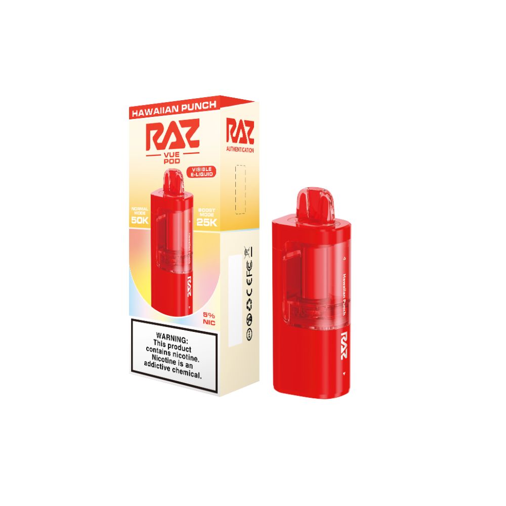 Raz Vue 50K Disposable Hawaiian Punch with packaging