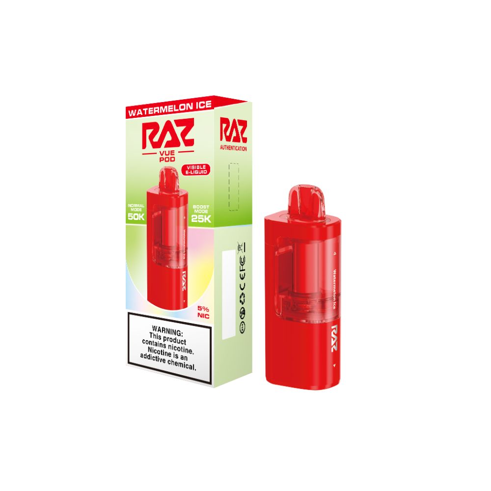 Raz Vue 50K Disposable Watermelon Ice with packaging
