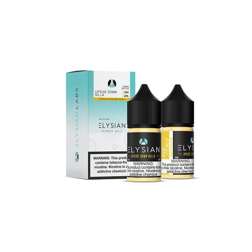 Elysian Nillas Salts Series | 60mL | 12mg | Upside Down Nilla with packaging
