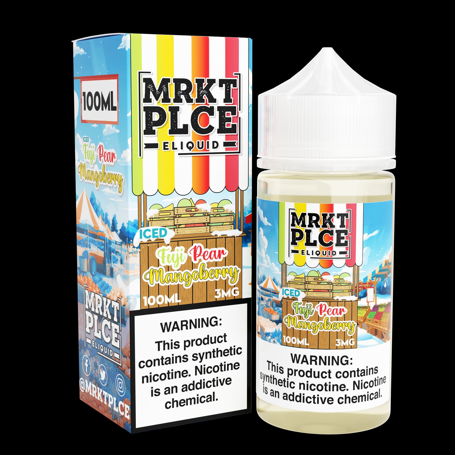 MRKT PLCE - Iced Fuji Pear Mangoberry E-Juice, 100mL thumbnail