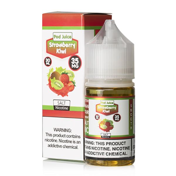 Pod Juice TFN Salt Series E-Liquid | 30mL | Salt Nic | 35mg | Strawberry Kiwi with packaging
