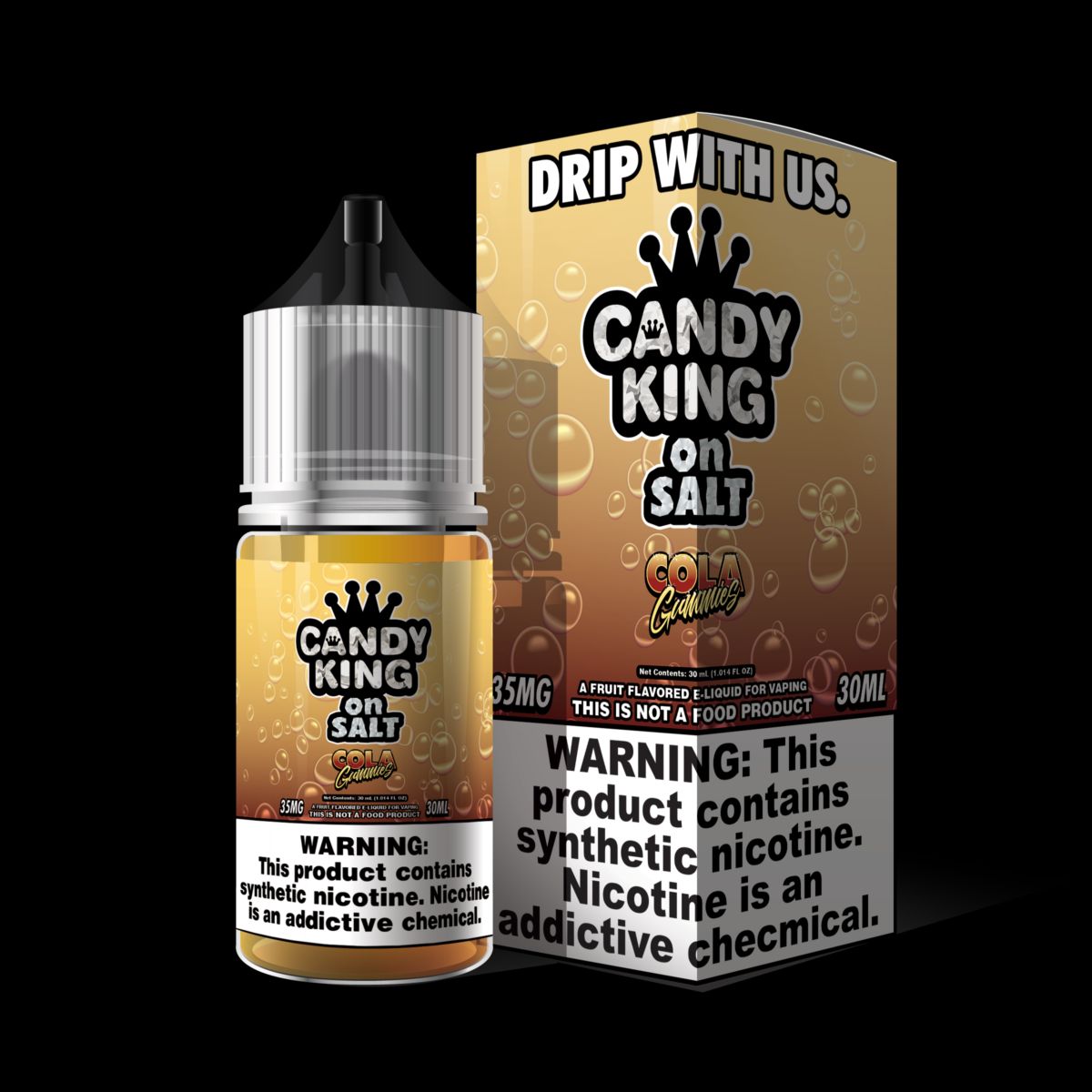 Candy King on Salt Series E-Liquid | 30mL | 35mg | Salt Nic | Cola Gummies with Packaging