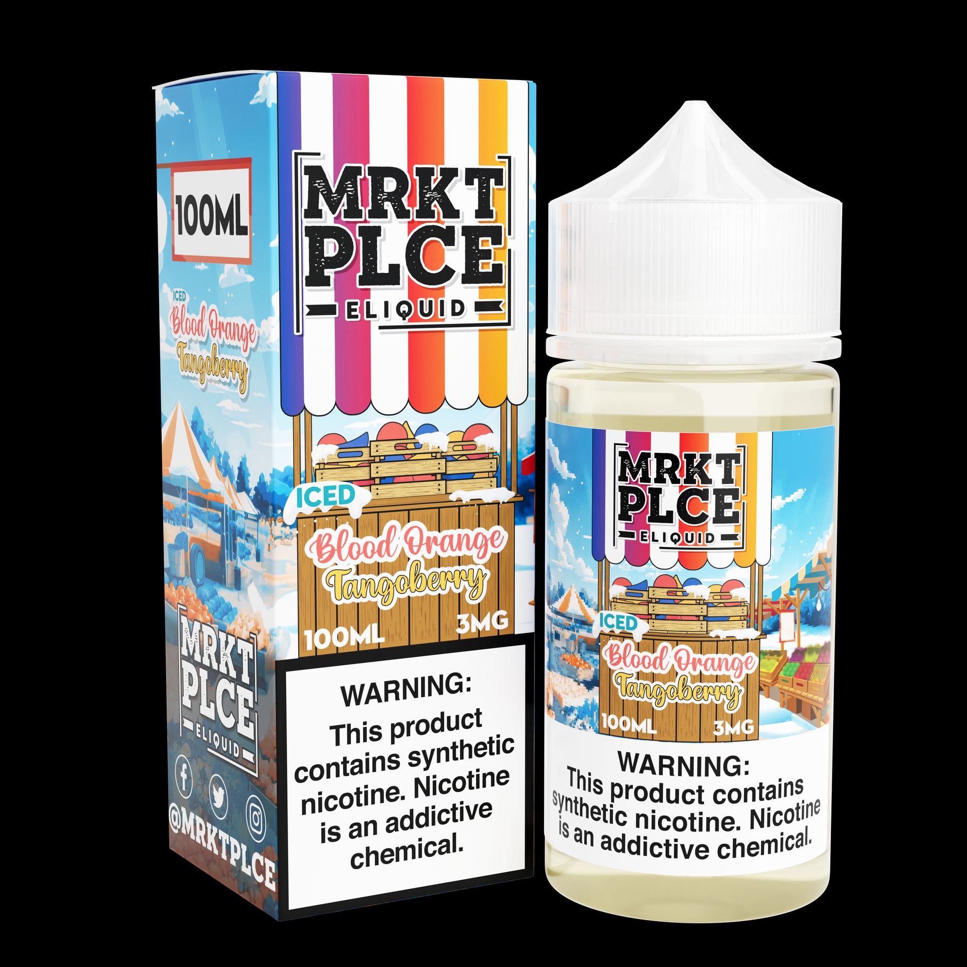 Iced Blood Orange Tango Berry by MRKT PLCE Series 100mL with Packaging