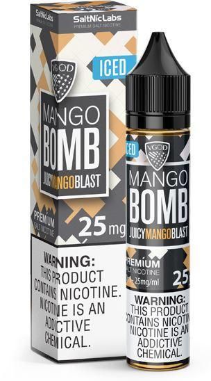 Iced Mango Bomb by VGOD Salt 30mL (Salt Nic) with Packaging