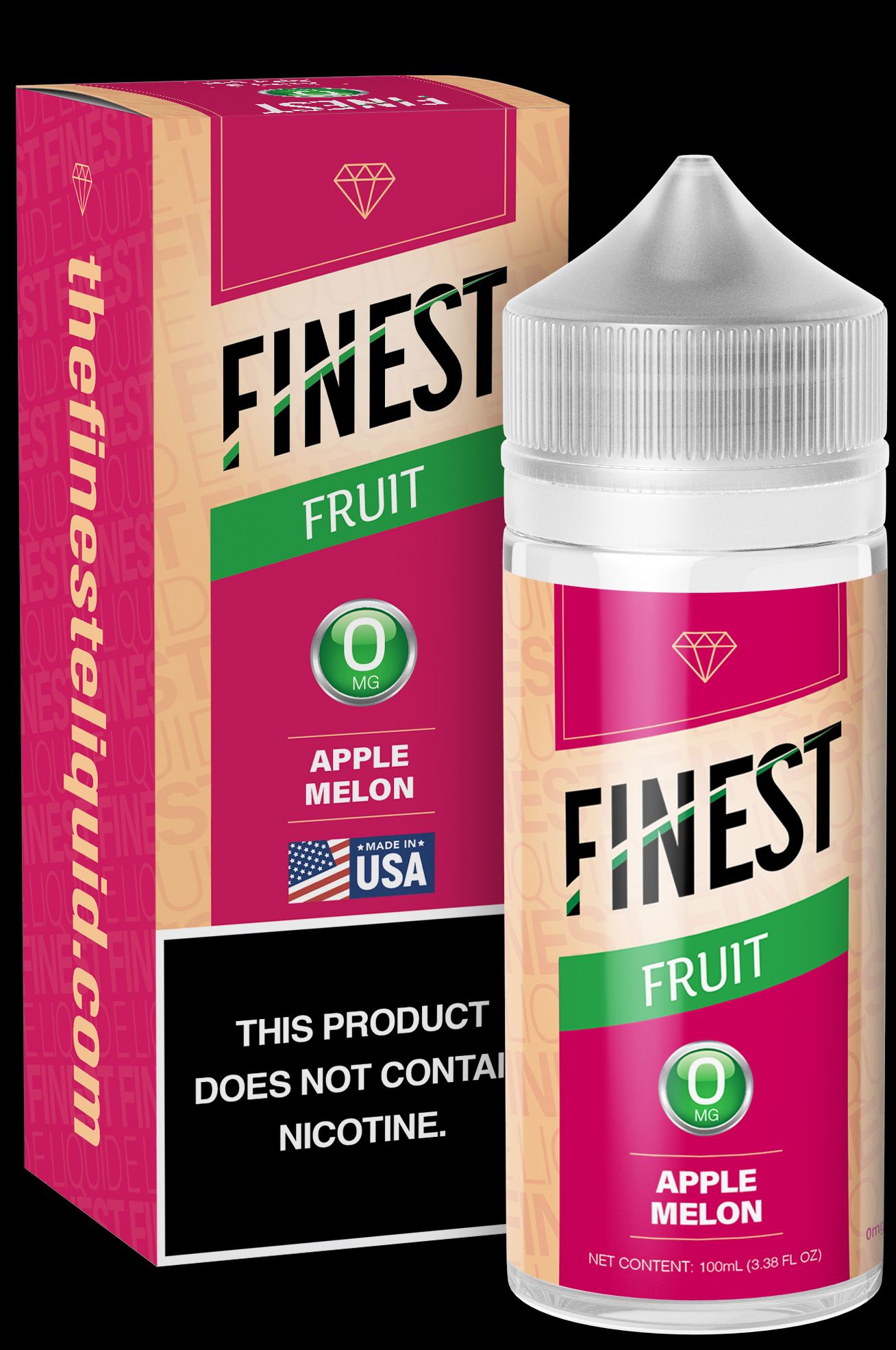 The Finest SALTS E-Liquid - Apple Melon, 30mL with packaging