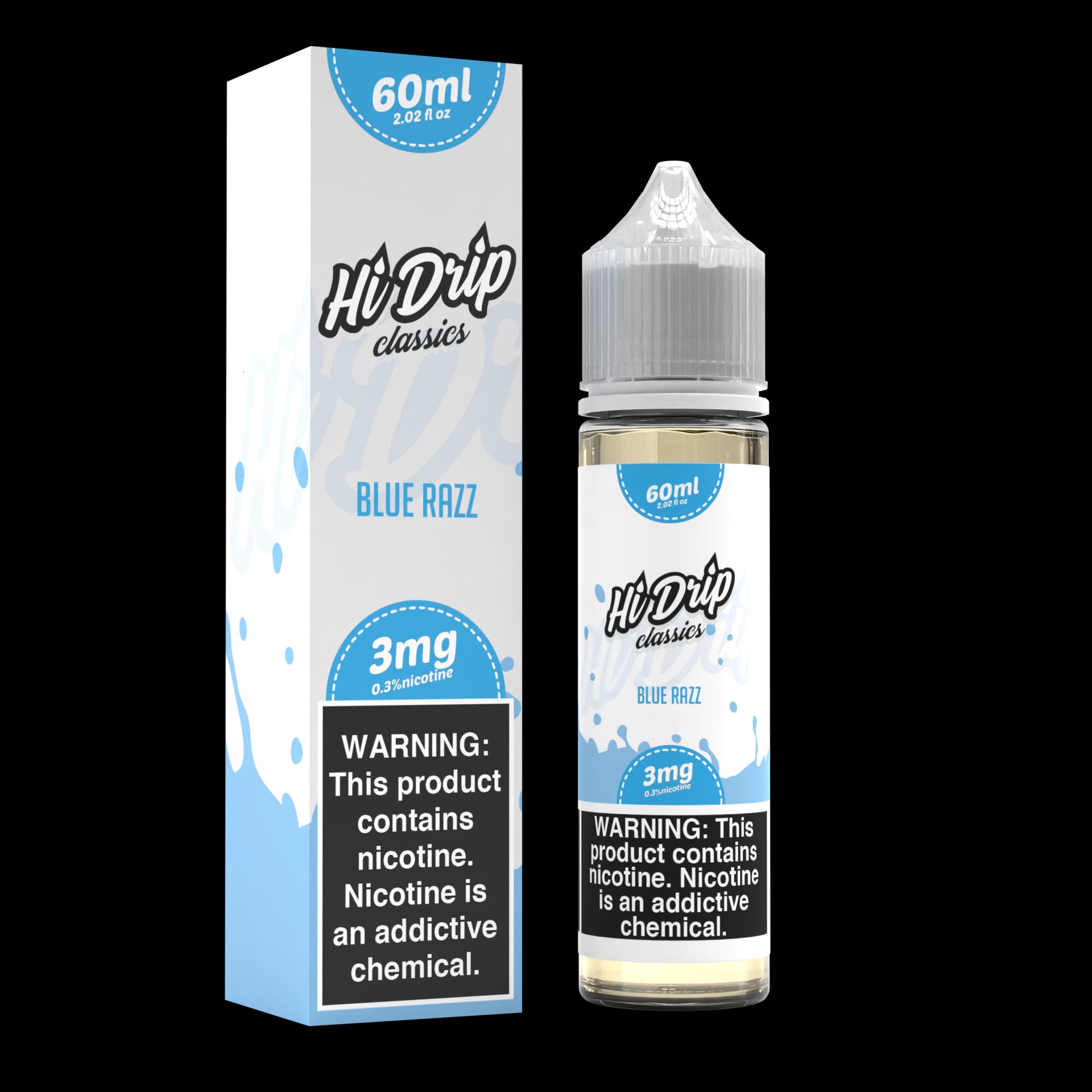 Blue Razz by Hi-Drip Classics E-Liquid 60ML with Packaging
