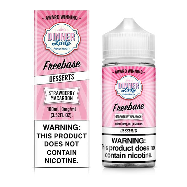 Dinner Lady | Strawberry Macaroon E-Juice 100mL | 0 Mg with packaging