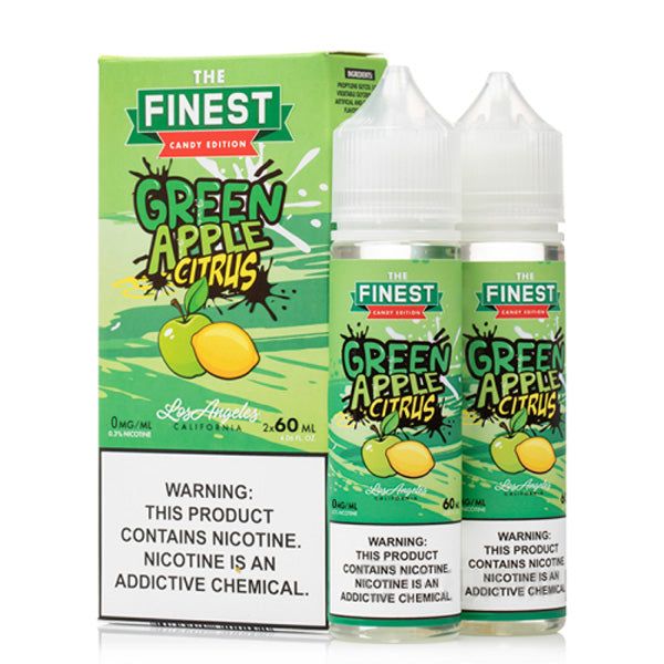 The Finest - Green Apple Citrus E-Juice, 120mL (60mL 2-Pack) with Packaging